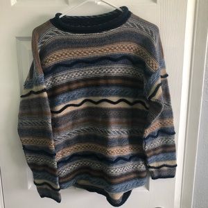 Vintage blue and grey wool sweatshirt